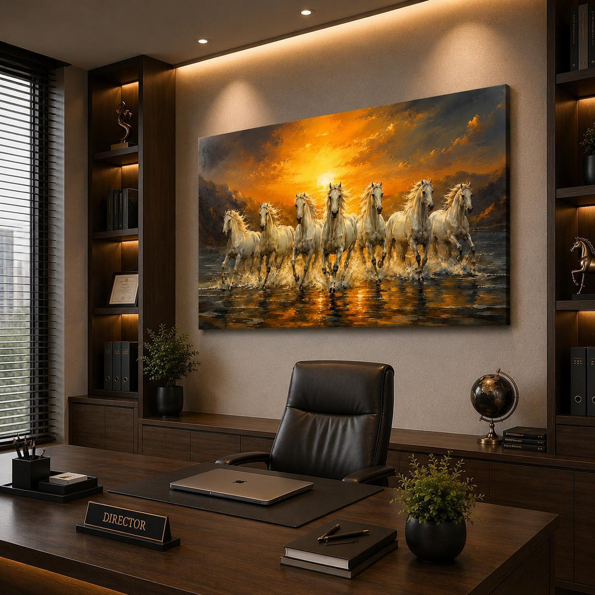 Vijay Gati White Vastu Painting - The Classic Symbol of Surya's Power