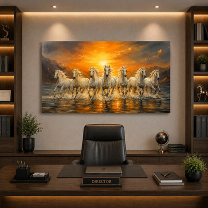 Vijay Gati White Vastu Painting - The Classic Symbol of Surya's Power